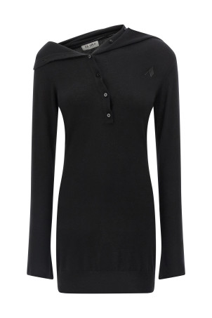 Кашемірове вовняне плаття Чорне THE ATTICO 251WCA00442100 Кашемірове вовняне плаття Чорне THE ATTICO 251WCA00442100