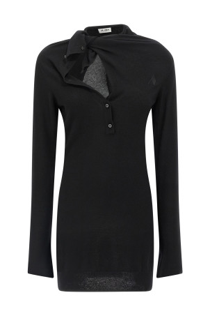 Кашемірове вовняне плаття Чорне THE ATTICO 251WCA00442100 Кашемірове вовняне плаття Чорне THE ATTICO 251WCA00442100