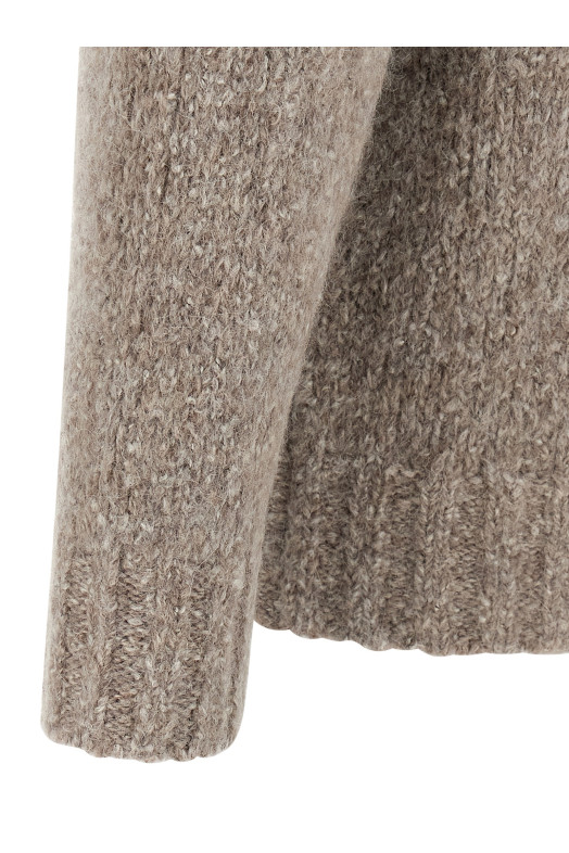 Кардиган з вовни альпаки Сірий BRUNELLO CUCINELLI M2B300716C2421