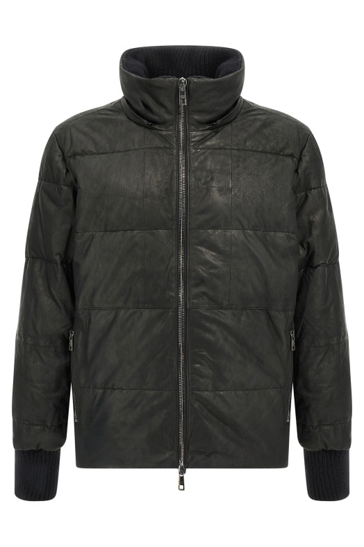 Removable hood down jacket Black Removable hood down jacket Black