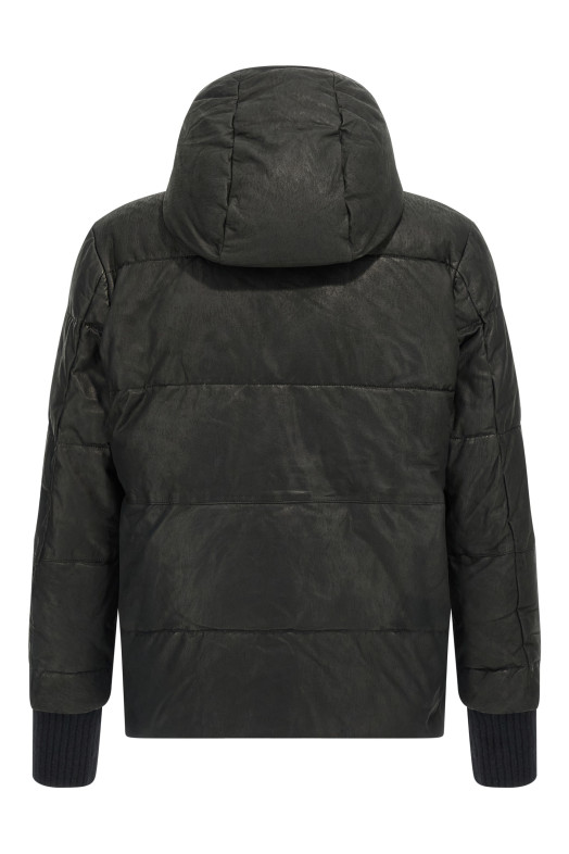 Removable hood down jacket Black Removable hood down jacket Black