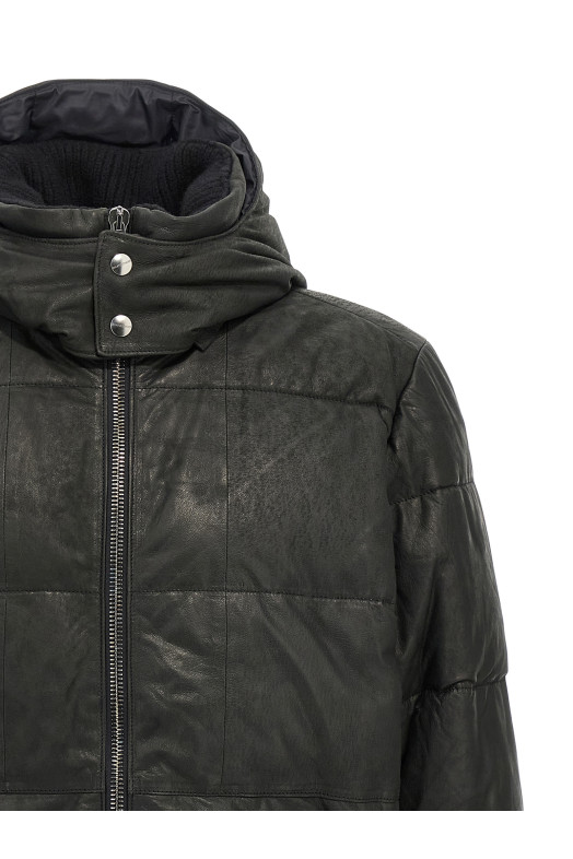 Removable hood down jacket Black Removable hood down jacket Black