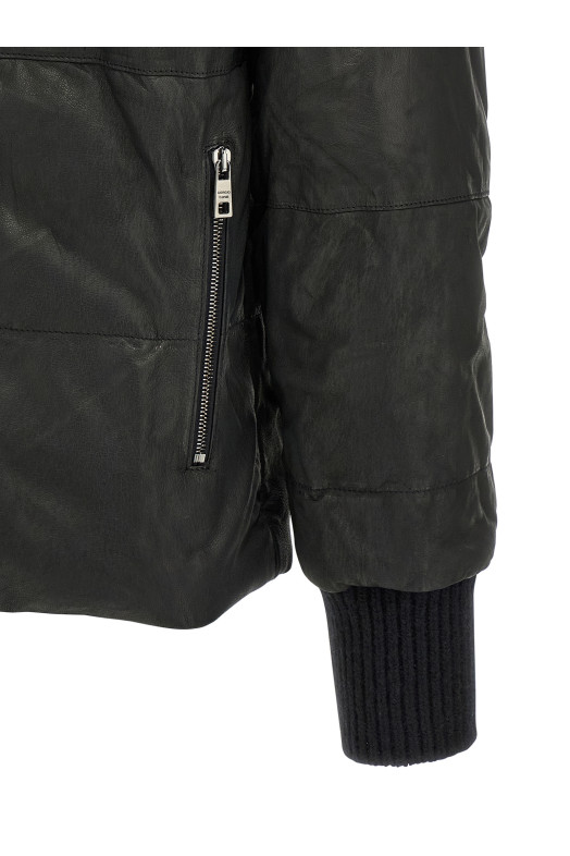 Removable hood down jacket Black Removable hood down jacket Black