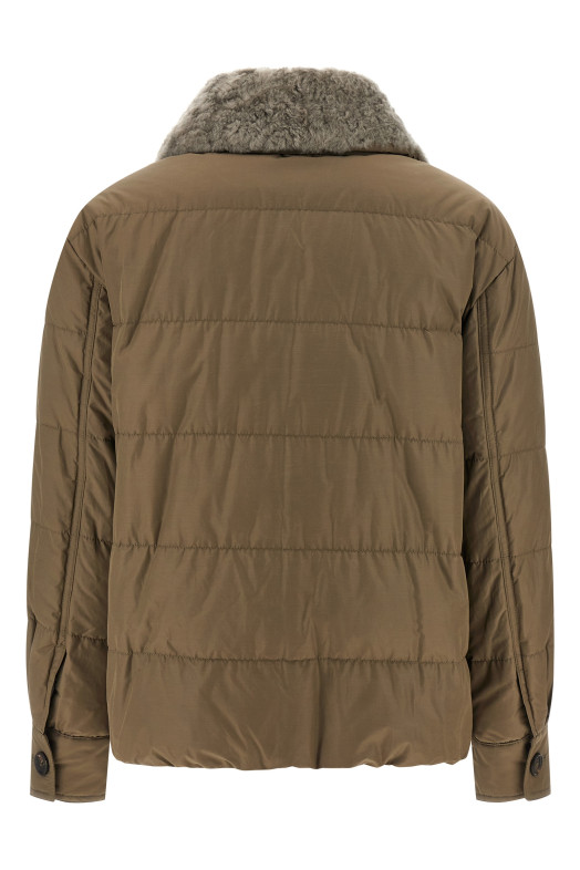 Пуховик Monile sherling Бежевий BRUNELLO CUCINELLI MG5017688C8909