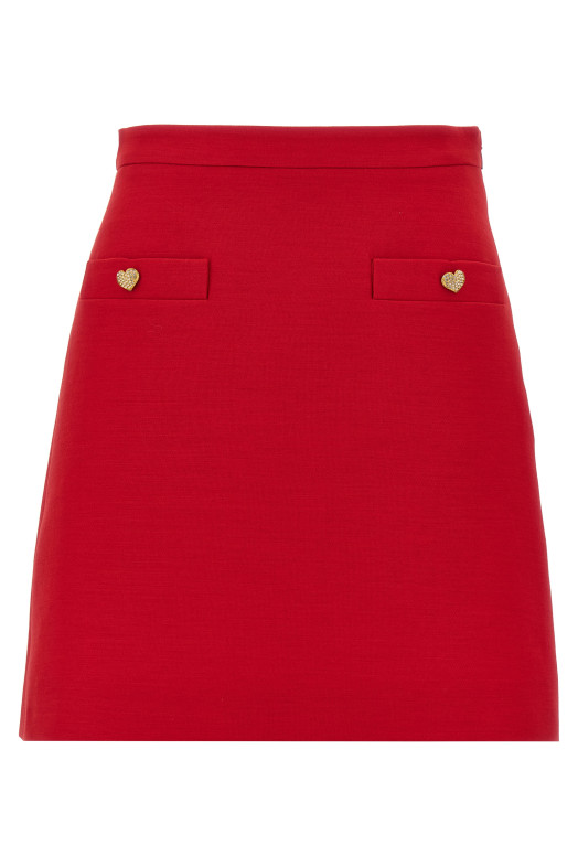 Valentino Garavani Crepe Couture skirt Red