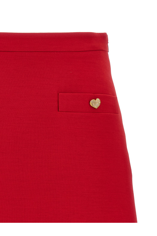 Valentino Garavani Crepe Couture skirt Red