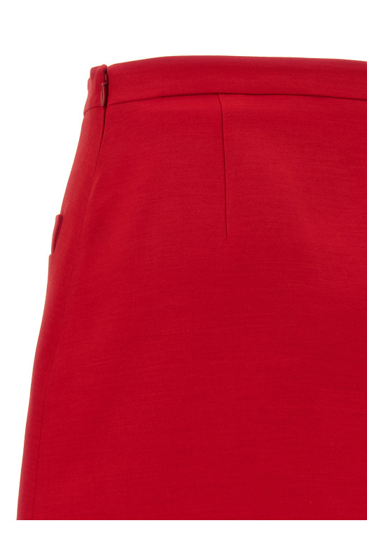 Valentino Garavani Crepe Couture skirt Red