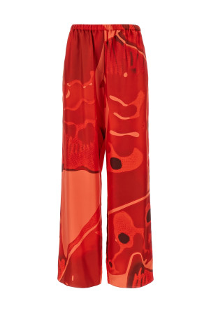 Шовкові штани Palazzo Червоні FERRAGAMO 783412CORALNEWRED Шовкові штани Palazzo Червоні FERRAGAMO 783412CORALNEWRED