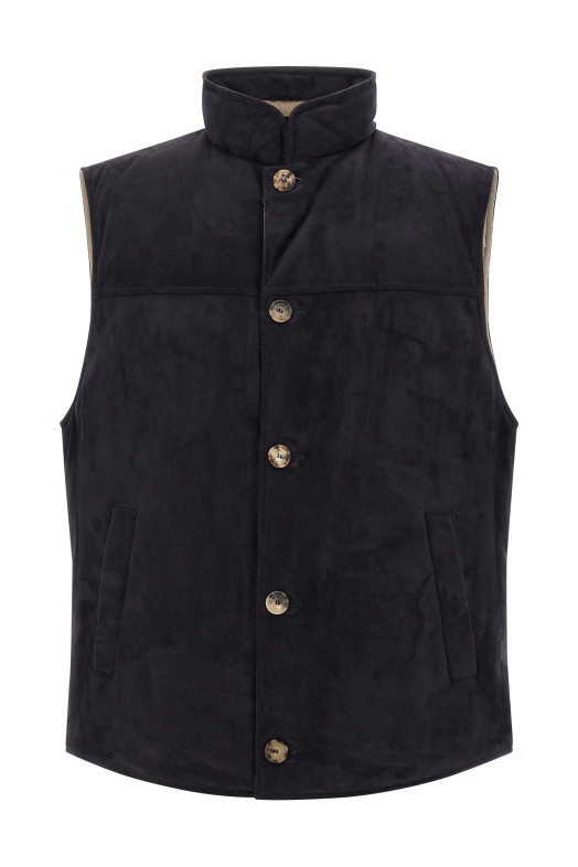 Suede vest Blue Suede vest Blue