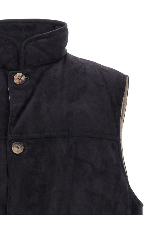 Suede vest Blue Suede vest Blue
