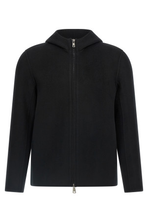 Куртка с капюшоном из кашемировой шерсти, черная GIORGIO BRATO TX26F1605WOWSNERO