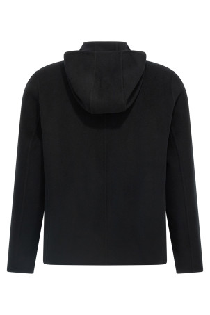 Куртка с капюшоном из кашемировой шерсти, черная GIORGIO BRATO TX26F1605WOWSNERO