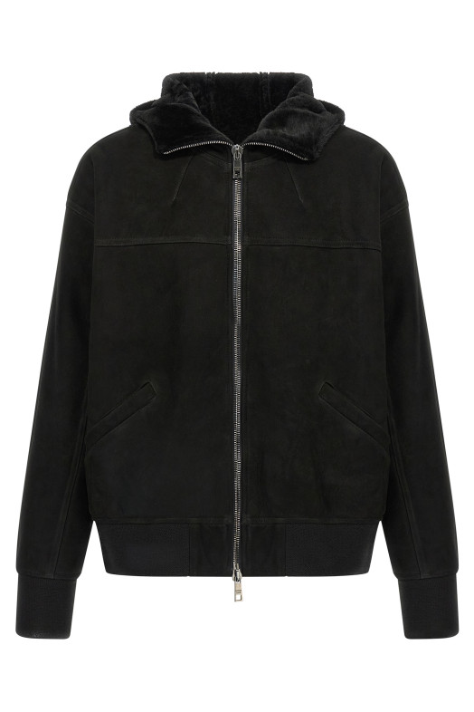 Cotton hooded jacket Black Cotton hooded jacket Black