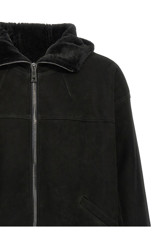 Cotton hooded jacket Black Cotton hooded jacket Black