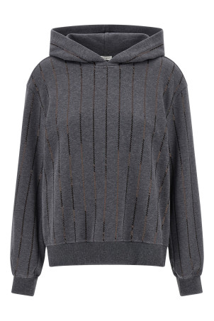 Micro sequin hoodie Gray