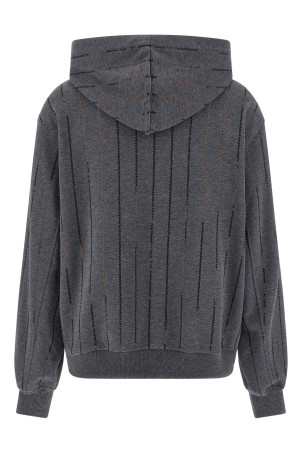 Micro sequin hoodie Gray