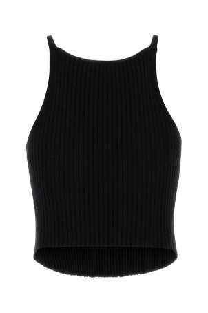 Черная майка из вискозной смеси COURREGES (325MTO450FI0001) Черная майка из вискозной смеси COURREGES (325MTO450FI0001)