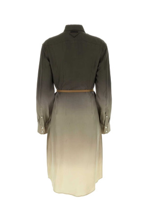 Multicolor twill shirt dress PRADA (P3M08HSOOO14J3) Multicolor twill shirt dress PRADA (P3M08HSOOO14J3)