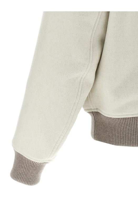 Wool bomber jacket White Wool bomber jacket White