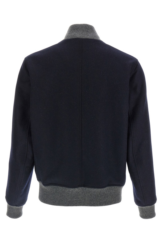 Wool bomber jacket Blue