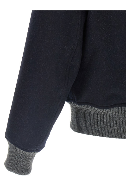 Wool bomber jacket Blue