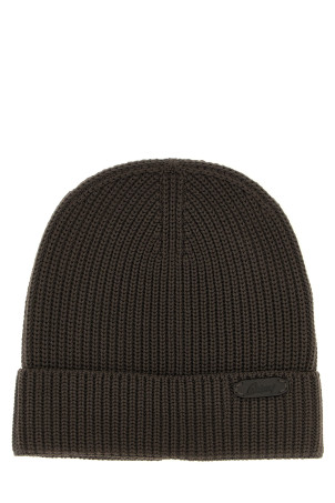 Ribbed wool beanie Brown Ribbed wool beanie Brown