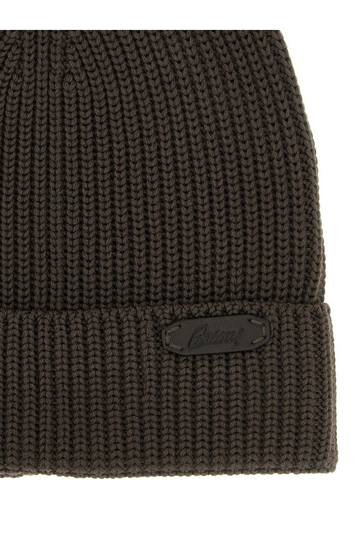 Ribbed wool beanie Brown Ribbed wool beanie Brown