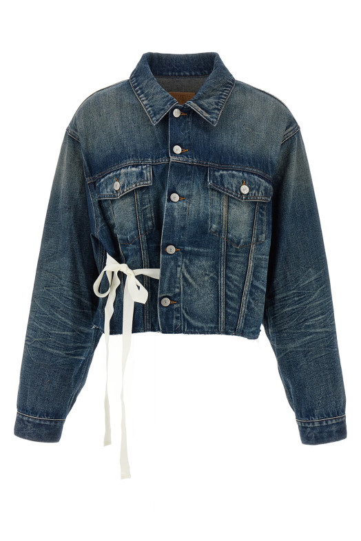 Tape denim jacket Blue