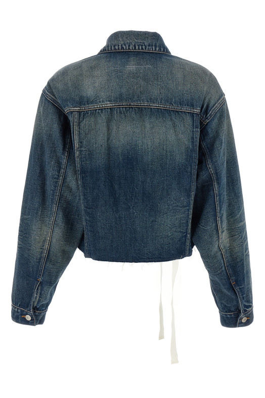 Tape denim jacket Blue