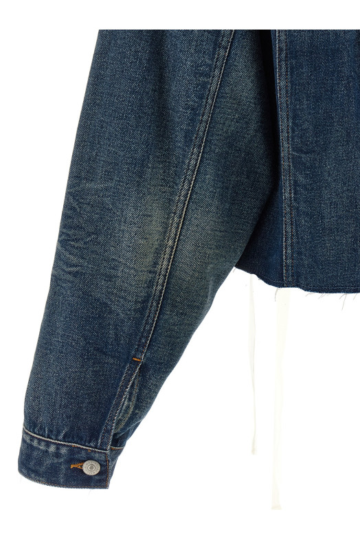 Tape denim jacket Blue