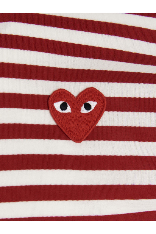 Logo patch stripes t-shirt Red Logo patch stripes t-shirt Red