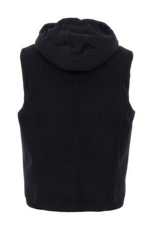 Padded wool vest Black Padded wool vest Black
