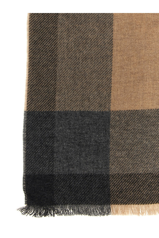 Шарф Check Сірий BRUNELLO CUCINELLI MSC666AGCM872 Шарф Check Сірий BRUNELLO CUCINELLI MSC666AGCM872