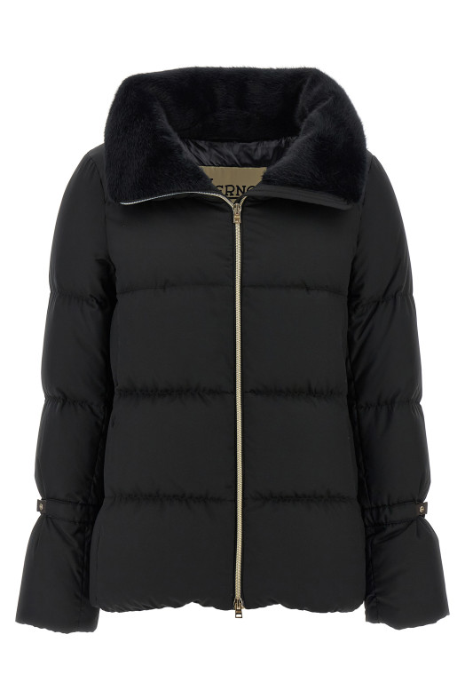 Коротка пухова куртка Чорна HERNO PI002141D12414Z9300 Коротка пухова куртка Чорна HERNO PI002141D12414Z9300