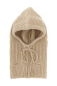 Distressed wool balaclava Beige