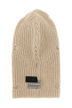 Distressed wool balaclava Beige