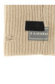 Distressed wool balaclava Beige
