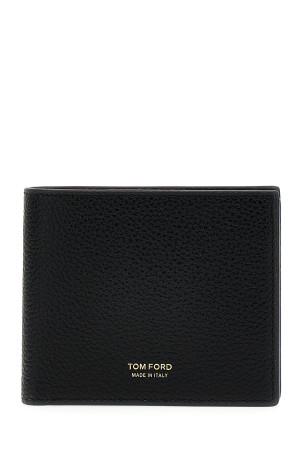 Logo leather wallet Black