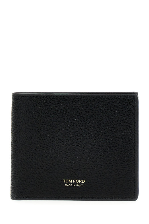Logo leather wallet Black Logo leather wallet Black