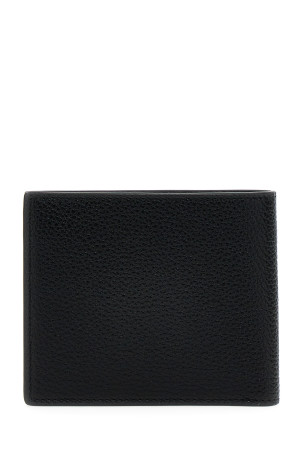 Logo leather wallet Black