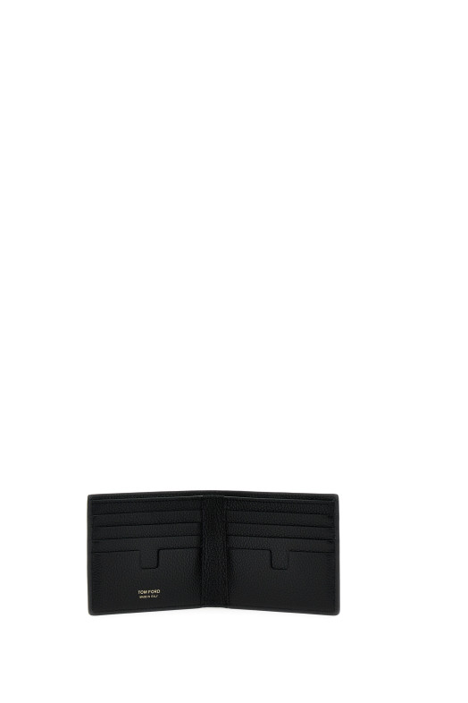 Logo leather wallet Black Logo leather wallet Black