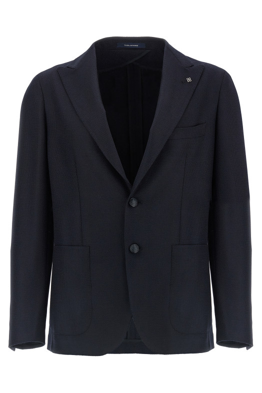 Micro squares blazer Blue