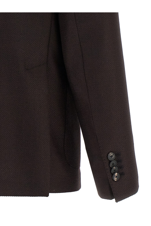 Micro squares blazer Bordeaux