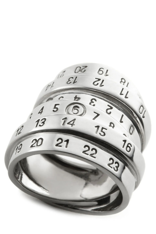 Логотип кольцо Silver MM6 MAISON MARGIELA SM6UQ0102P6627956 Логотип кольцо Silver MM6 MAISON MARGIELA SM6UQ0102P6627956