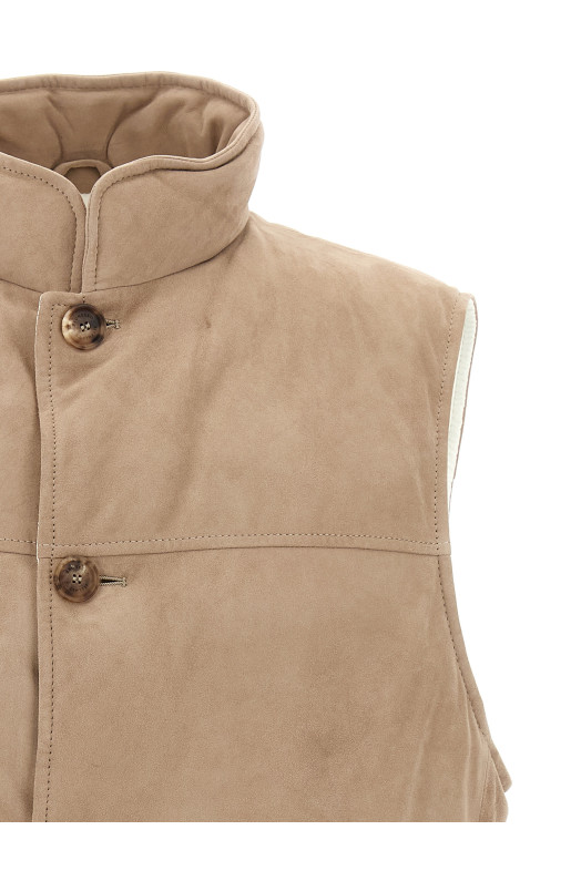 Suede vest Beige Suede vest Beige
