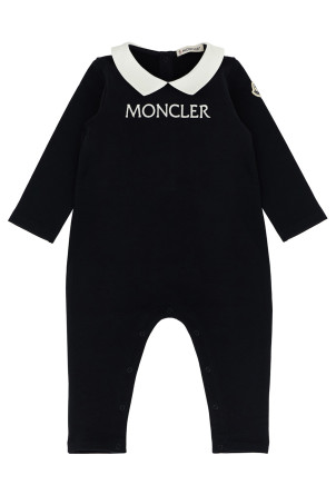 Комбінезон з вишитим логотипом Чорний MONCLER ENFANT K29518L0000489A23778 Комбінезон з вишитим логотипом Чорний MONCLER ENFANT K29518L0000489A23778