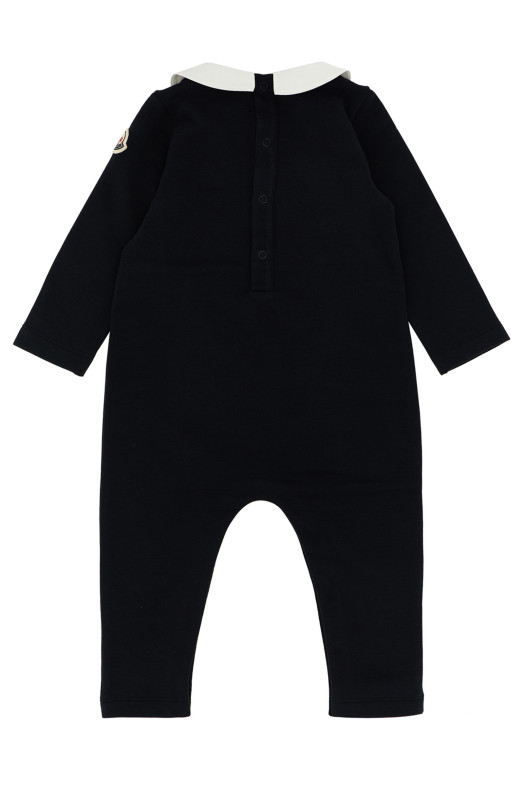 Комбінезон з вишитим логотипом Чорний MONCLER ENFANT K29518L0000489A23778 Комбінезон з вишитим логотипом Чорний MONCLER ENFANT K29518L0000489A23778