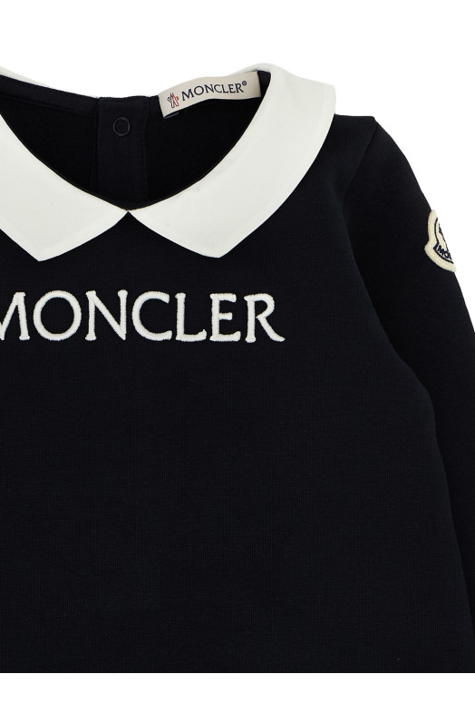 Комбінезон з вишитим логотипом Чорний MONCLER ENFANT K29518L0000489A23778 Комбінезон з вишитим логотипом Чорний MONCLER ENFANT K29518L0000489A23778