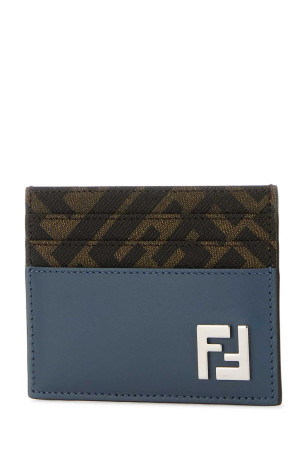 Багатоколірний шкіряний та полотняний картхолдер FENDI (7M0164AFF2) Багатоколірний шкіряний та полотняний картхолдер FENDI (7M0164AFF2)