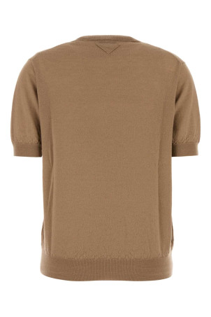 Свитер из кашемира цвета верблюжьей шерсти PRADA (P24D2QSAEO17O0)
